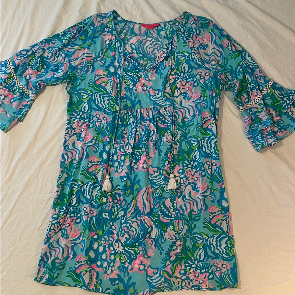 Colorful Floral Tunic Dress